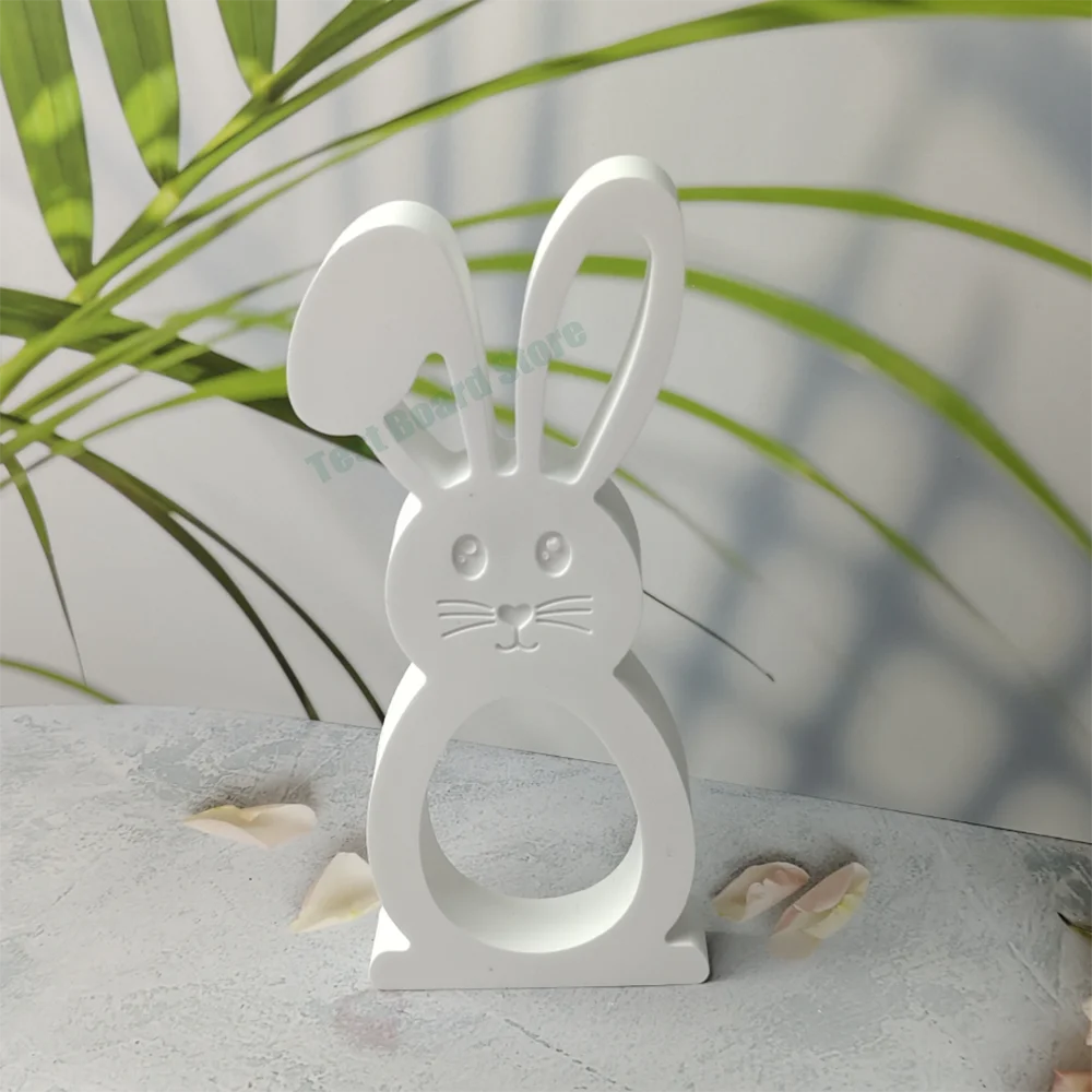 1Piece Cute Rabbit Shaped Silicone Mold Gypsum Pendant Candle Mold Crystal Dropping