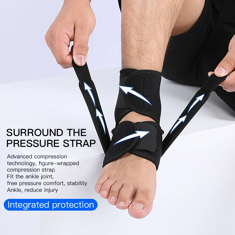2PC Neoprene Adjustable Ankle Support Brace Provides Ankle Foot Support Arthritis Ankle Wrap Support