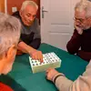 Traveler Size Mahjong Set Mini Complete Majiang Set with 144 Tiles Mah-Jongg Set Family Gathering Playing Game for Family Night 1