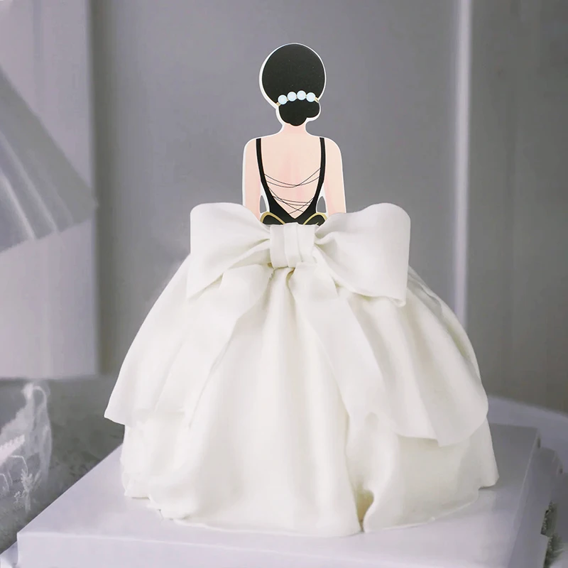 Happy Mother'S Day Cake Topper Gonna Di Garza Di Seta Best Mom Birthday Party Flowers Heart Butterfly Cupcake Baking Decor Tools Flag