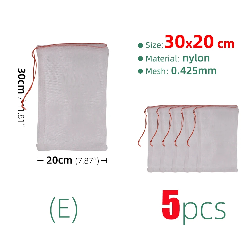 16 Size Plant Fruit Protection Bag Reusable Nylon Mesh Garden Home Vegetable Protection Tool Grain Storage Bag Insect Protection 