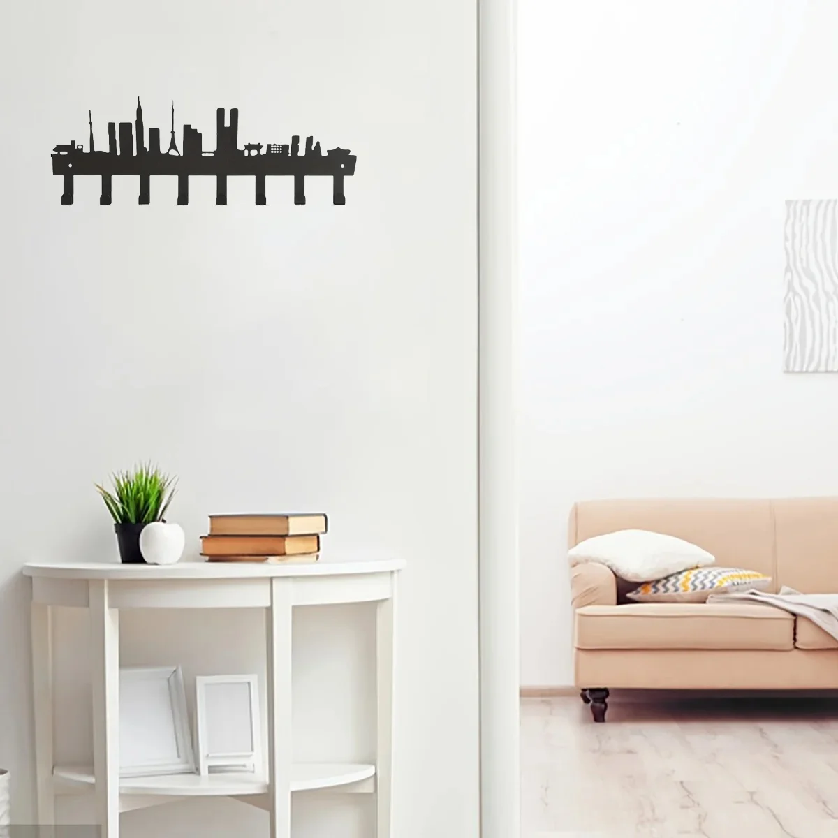 

CIFBUY City Silhouette Key Hangers Household MultiPurpose Clothes Bag Key Hooks Living Room Wall Decorative Hook Key Holder Outd