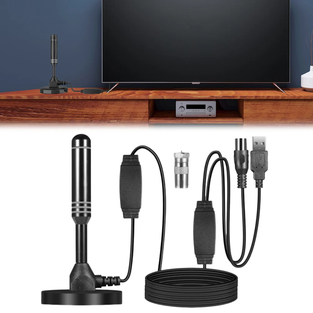 

Усиленная HDTV антенна 37 дБ с высоким коэффициентом усиления, многофункциональная HDTV цифровая коробка, Внутренняя антенна для домашнего телевизора стандарта 4K 1080p, все телевизоры