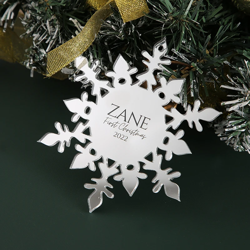 Christmas Decorations Snowflake Name Personalized Wood Ornament Christmas Gifts Ornament Personalized Ornaments
