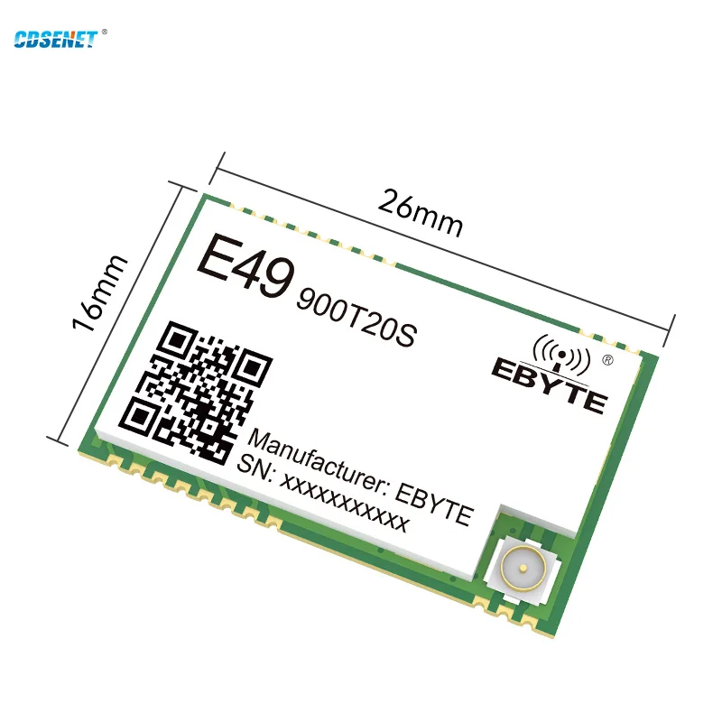 CDSENET 20dBm SMD ISM 900MHz IoT E49-900T20S CMOSTEK-CMT2300A 868/915MHz IPEX Stamp Hole Wireless Data Transmission Module UART