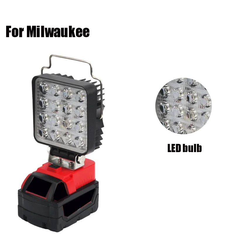 Lilocaja 40W 4200L Flashlight for ilwaukee Light 18 Work Light, with