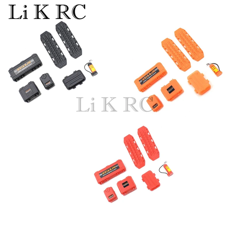 

Mini Storage Box Sand Ladder Fire Extinguisher Decoration Accessory For 1/18 1/24 RC Crawler Car Axial SCX24 FCX24