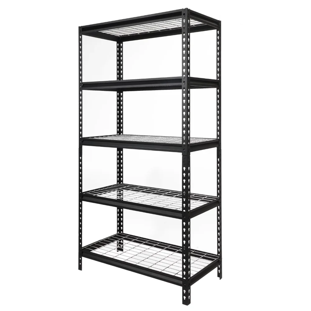 

36" W x 18" D x 72" H 5-Shelf Freestanding Shelves, Storage Rack, Black