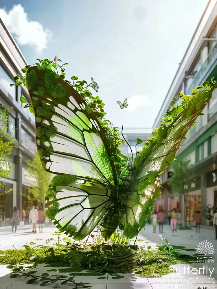 Customize the spring landscape, plant butterflies in green in spring, and decorate the shopping mall window with Meichen device 4