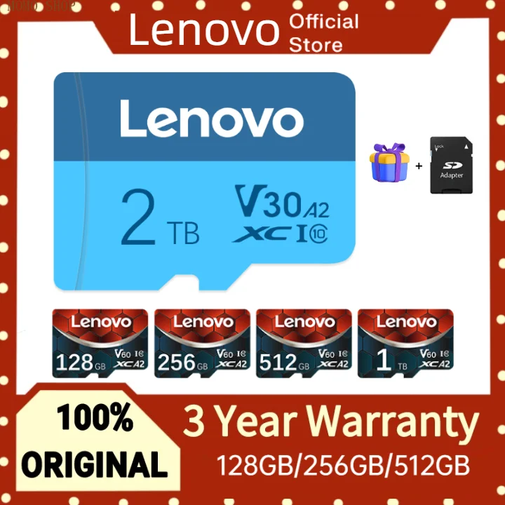 Оригинальная карта памяти Micro TF SD Lenovo, 128 ГБ, 32 ГБ, 64 ГБ, 256 ГБ, 512 ГБ, карта памяти раньше 1 ТБ, A1, A2, класс 10, TF флеш-карта для спортивной камеры дрона