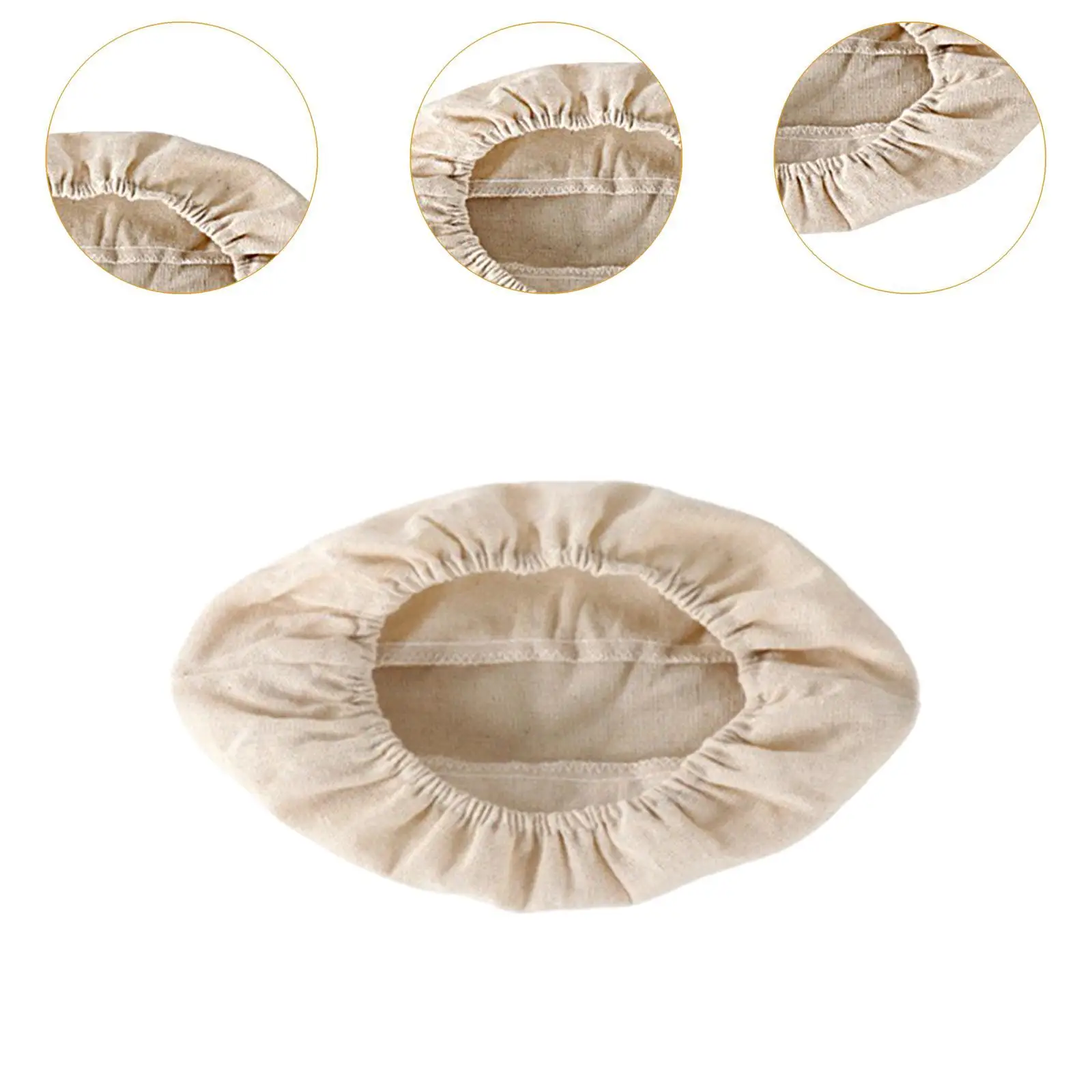 2x Bread Proofing Basket Liner Oval Portable for Baking Supplies Bread Banneton Cover for Table Kitchen Desktop Restaurant Home bread proofing liner