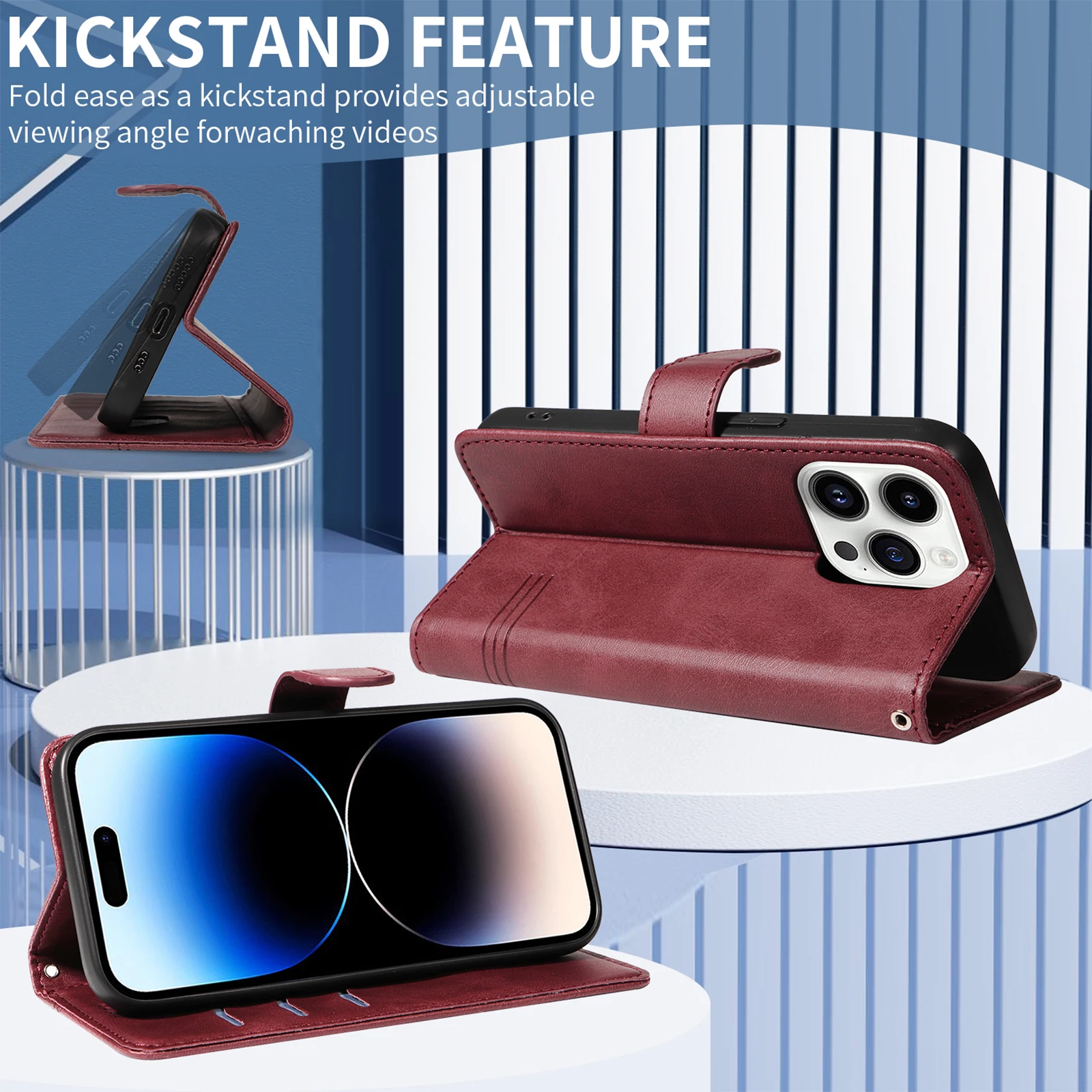 Magnetic Wallet Flip Leather Shockproof Phone Cover