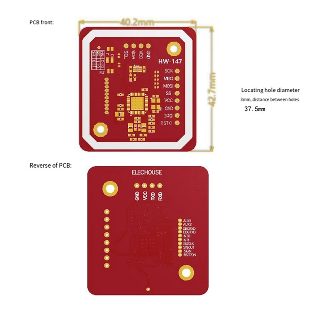 FUFU New PN532 NFC RFID Wireless Module V3 User Kits Reader Writer Mode IC S50 Card PCB Attenna I2C IIC SPI HSU 6