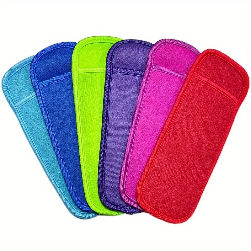A Set of 3/6 Reusable popsicle bags lead-free fabric popsicle sleeve refrigerator set