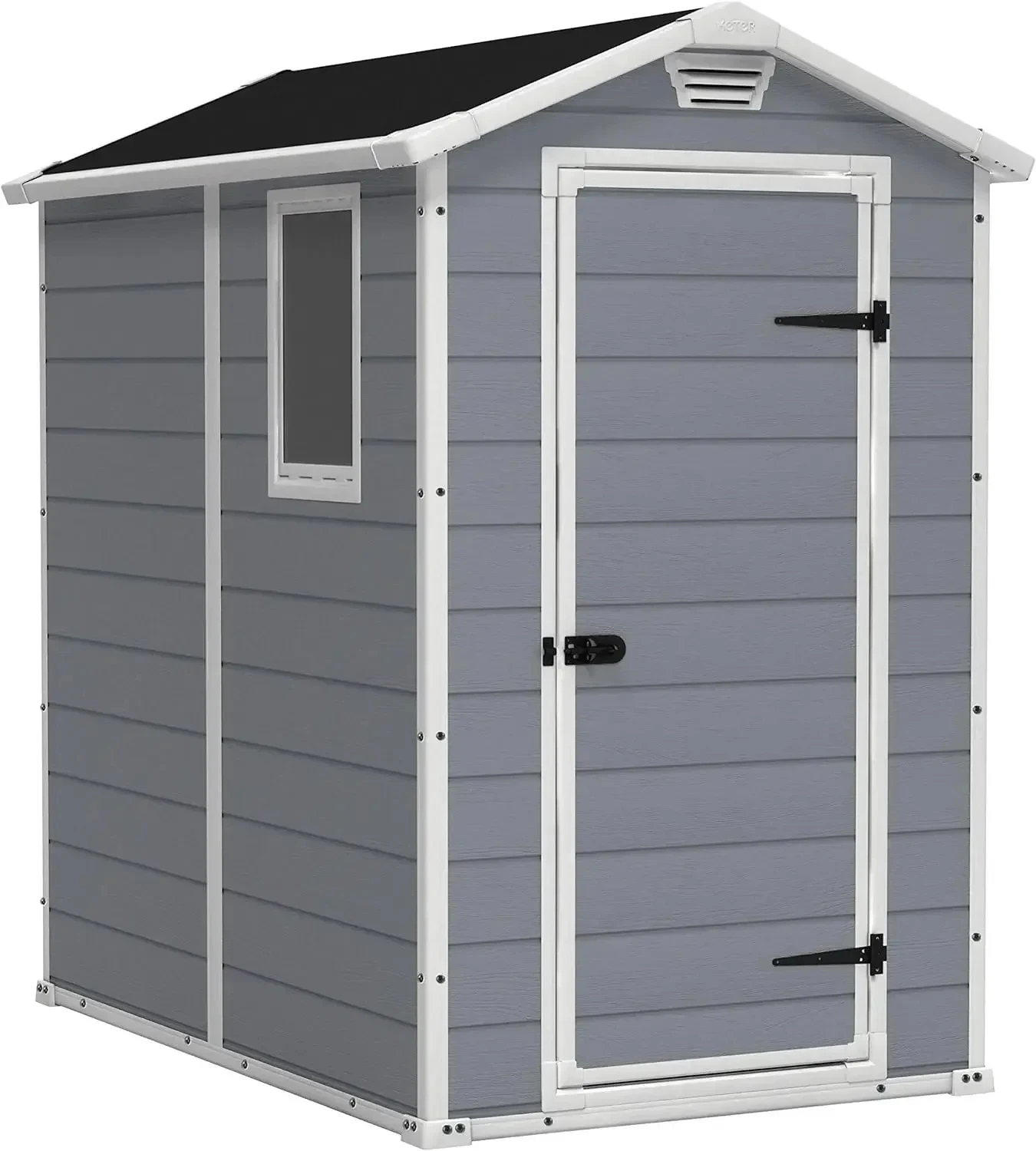Manor 4x6 Resin Outdoor Storage Shed Kit-Perfect to Store Patio Furniture