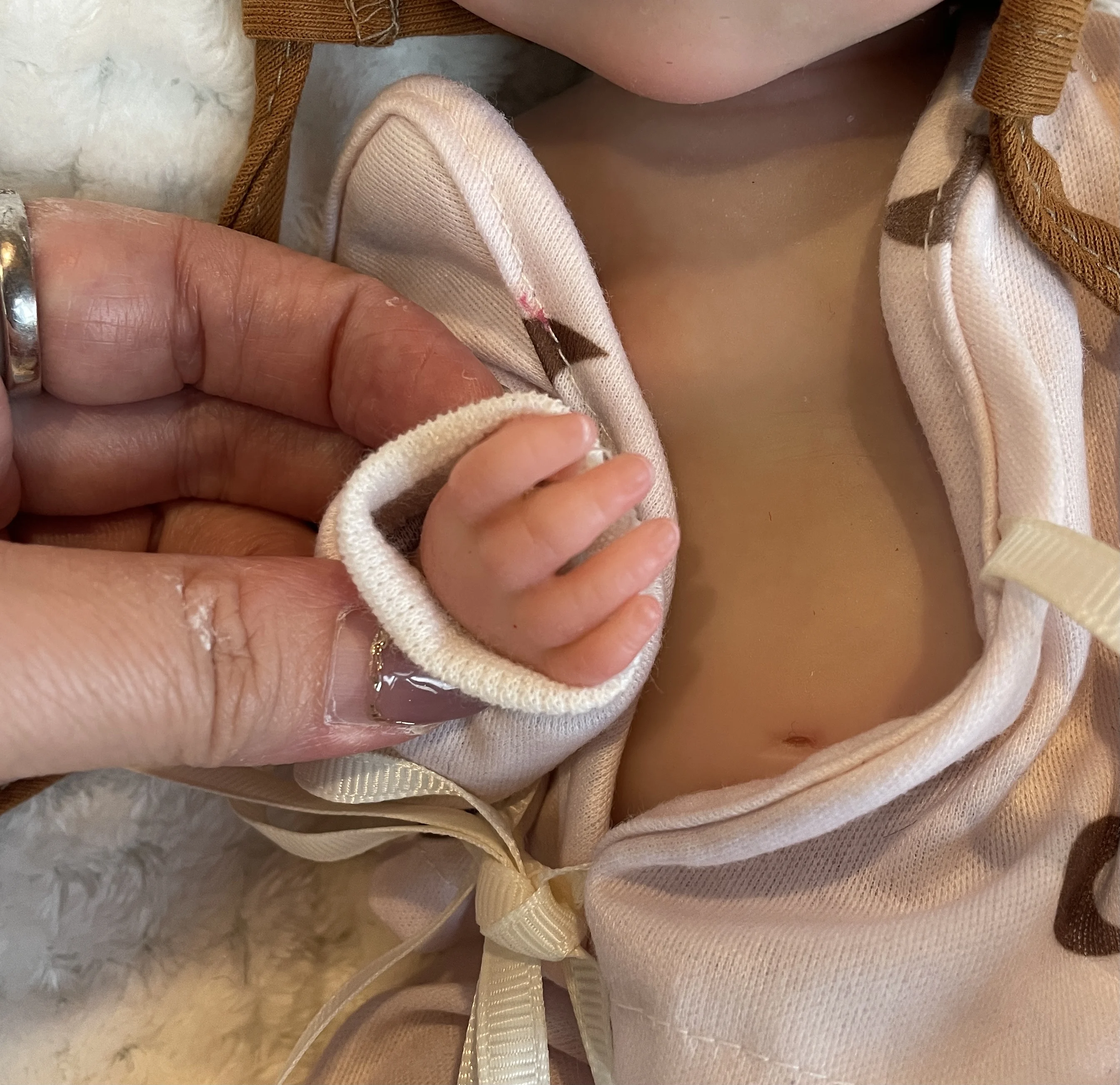 13Inch Open Mouth Silicone Pascale Reborn Baby Doll Painted