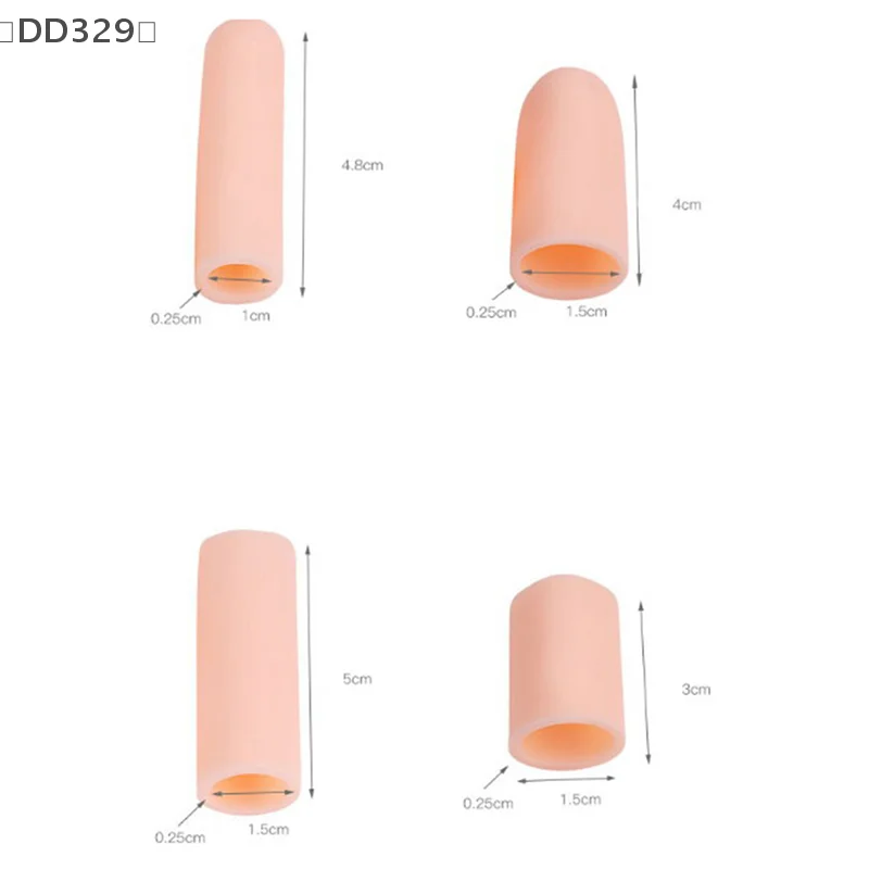 〔DD329〕5 Pcs Silicone Gel Tube Bandage Finger Toe Protector Foot Pain Relief Feet Care