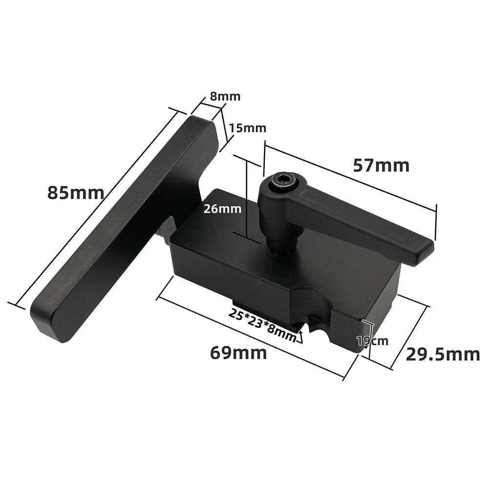 Kit Fermo Di Scorrimento Per T-Track – Stop Universale In Bachelite Per Lavorazione Legno E Artigianato - copertina
