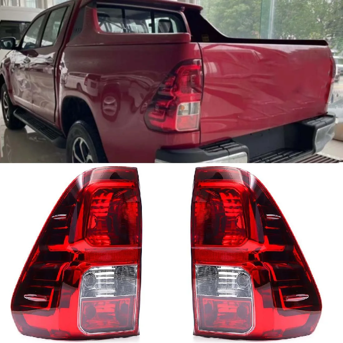 

Rear Tail Light Brake Stop Reverse Lamp Taillight Taillamp No Bulb for Toyota Hilux Revo Pickup 2015 2016 2017 2018