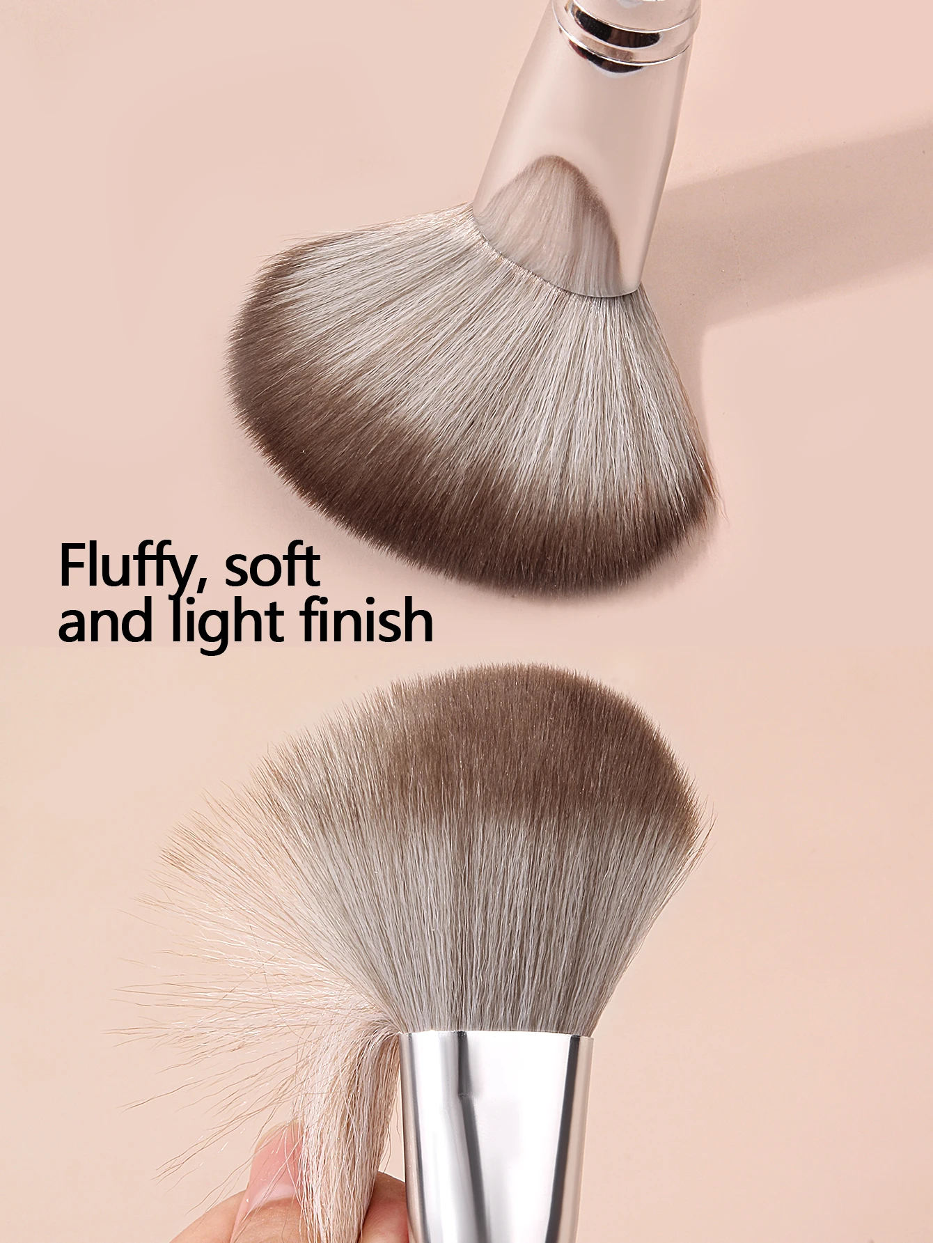 1pcs high quality fluffy soft large powder brush powder blusher brush repair brush multi-function beginner makeup brush tool 4