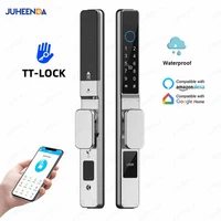 Waterproof Sliding Door Smart Lock TTLock App Alexa Fingerprint Digital Code RFID Card Anti-Lock Aluminum Glass Electronic Lock - Image 4