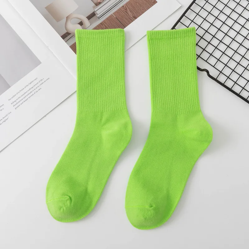 1 Paar Damensocken für alle Jahreszeiten, bunte, mittellange, atmungsaktive Baumwollsocken, hochwertige, einfarbige, bequeme Heimsocken # – Detail 12