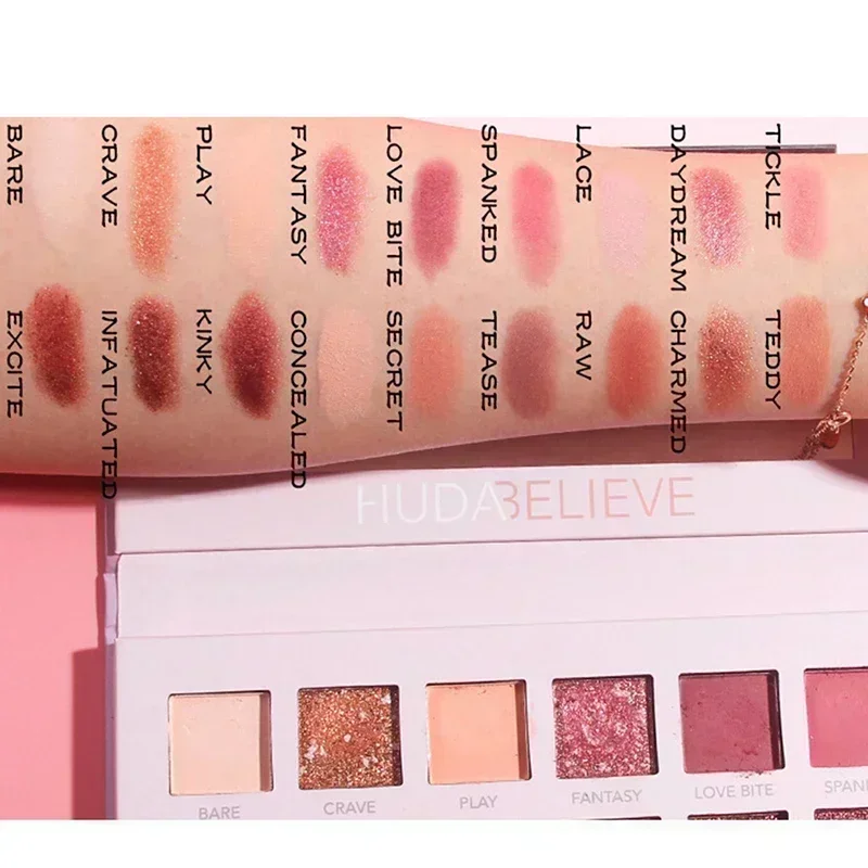 18 Colors Desert Rose Palette With Makeup Mirror Pearlescent Matte Glitter Shimmer Pigment Nude Longlasting Eye Shadow Wholesale 3