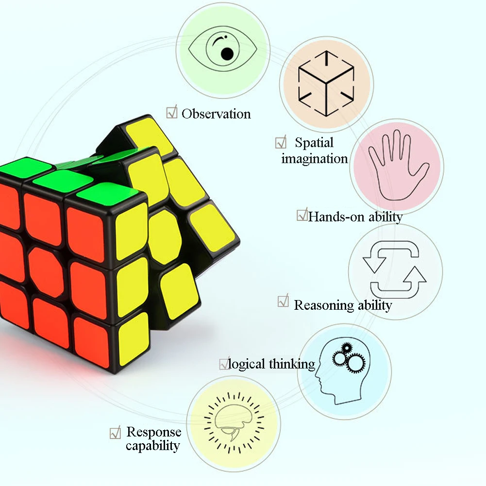 QiYi Sailing W 3x3x3 Speed Magic Neo Rubix Cube Black Professional 3x3 Cube Puzzle Educational Toys For Kids Gift 3x3 3