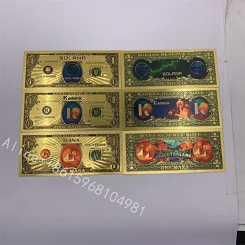 Kadena Crypto Gold foil Banknote KDA KuCoin Blockchain Cryptocurrency Solana Crypto SOL Cards Ticket for Great Fans Gift 1