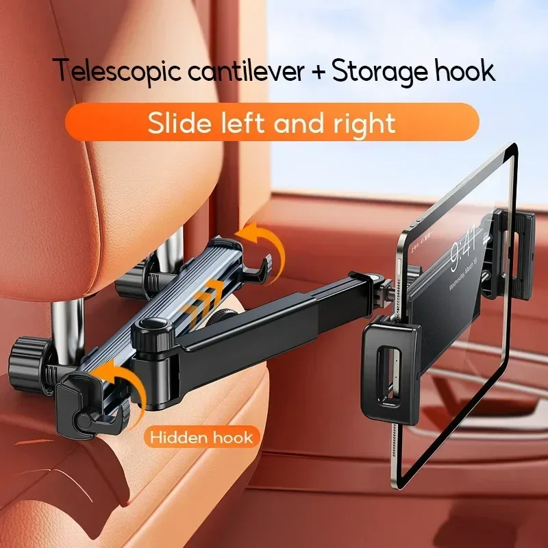 Teleskop-Autotelefonhalter, Tablet-Rückenlehne, Ständer, Kopfstütze, verstellbar, magnetische Auto-Tablet-Halterung für 5,6–11,8 Zoll Geräte – Detail 14
