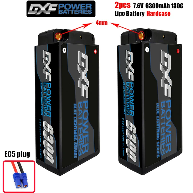 バッテリーDXF-Lipo2sショートパックHv 7.6v 6300mah 7000mah 4800mah