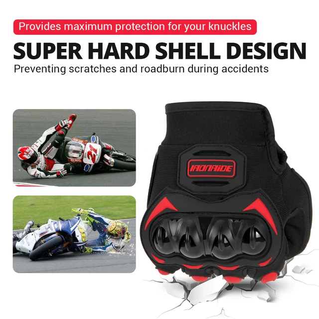 Motorcycle Gloves Wearable Moto Motocross Breath Touch Screen Racing Motorbike Bicycle Protective Gears Summer Black Blue Glove 3