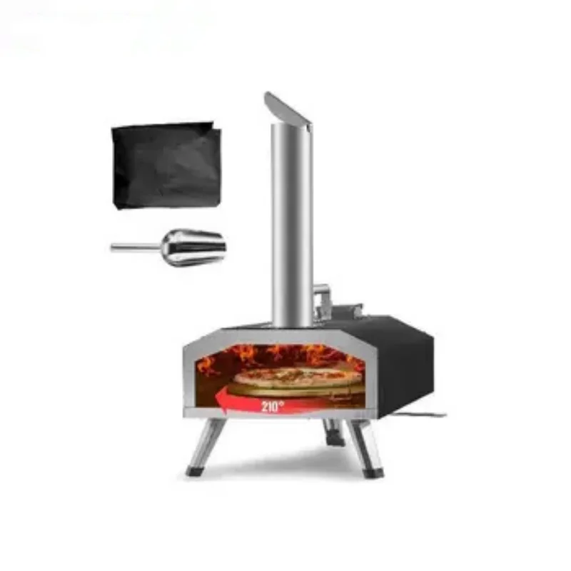 Portable Pizza Oven Wood Fired Food Grade Stainless Steel for Outdoor BBQ Picnics Baking Pizza Bread Shrimp Sausag equipment 3