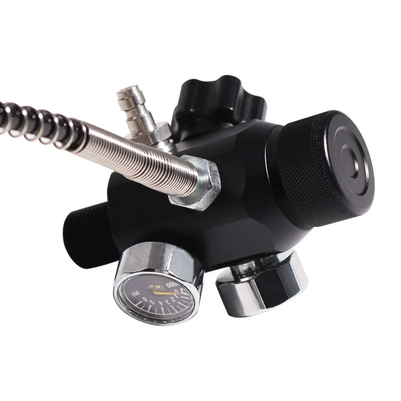 6000Psi 630Bar High Pressure Tank Filling Station Scuba Diving Valve Double Gaug