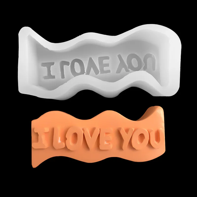 

3D I Love You Letter Shape Candle Silicone Mold DIY Numeric Alphabe Handmade Scent Soap Making Tools Home Decor Clay Resin Mould