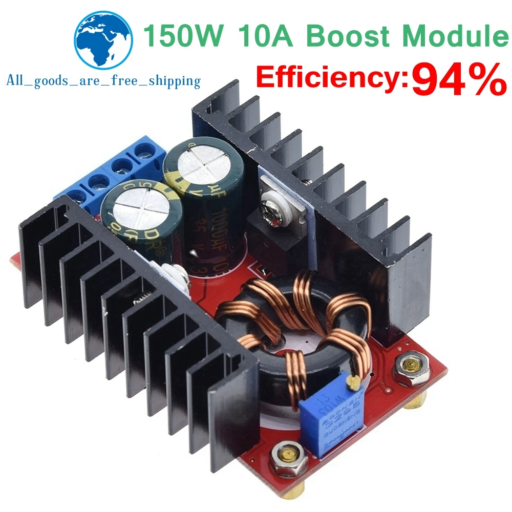 5pcs 150W DC-DC Boost Converter 10-32V to 12-35V 6A Step-Up Power Supply Module 