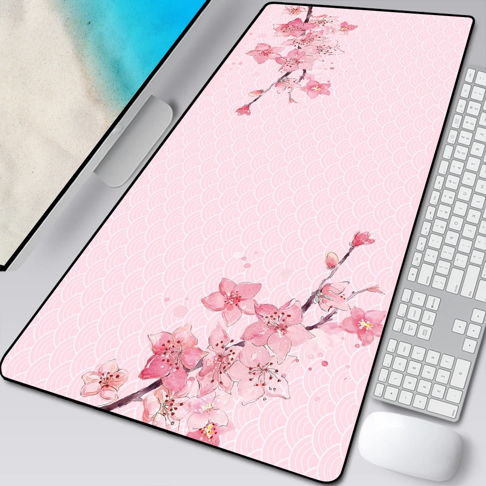 

Pink Great Wave Mousepad Play Mat Black Mouse Pad Laptop Gamer Keyboard Carpet Gaming Office Accessories Desk Mat Computer Desks