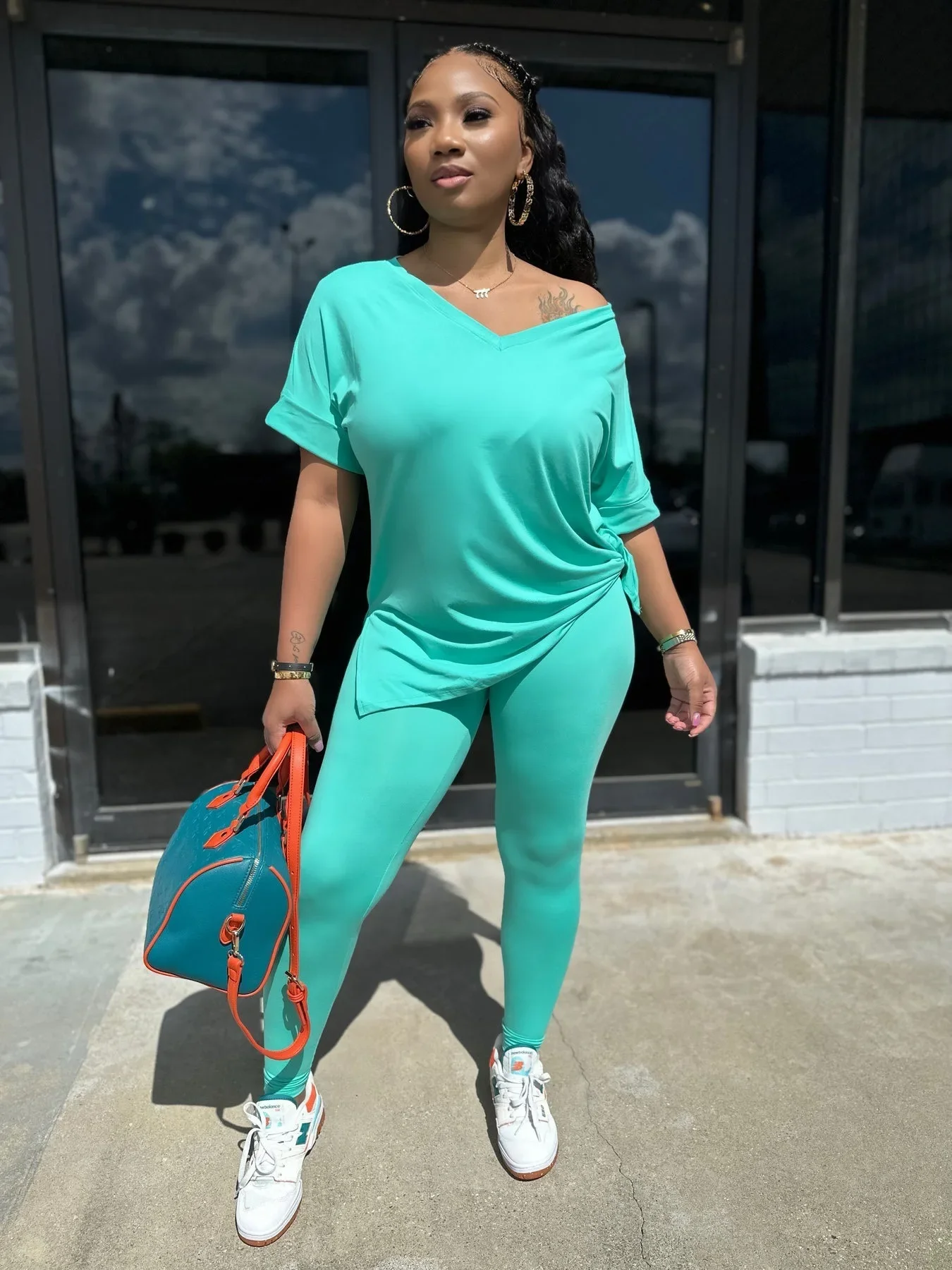 Solid V Neck Casual Loose Long Pant Set 2024 Summer 2 Two Pcs Sets Casual Tracksuits Street Outfits -- Color : Ivory - Size : XL