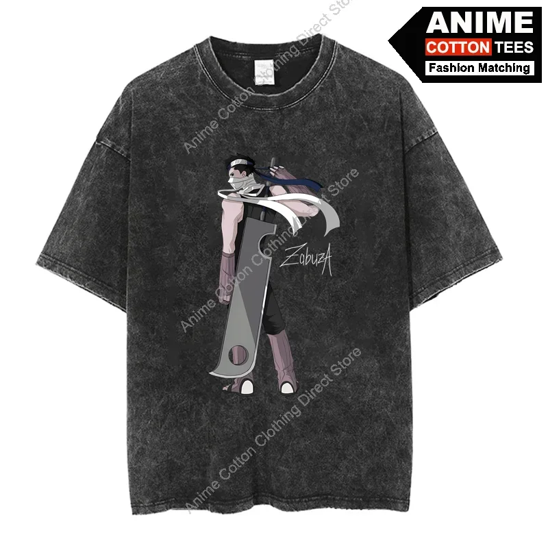 

Anime Momochi Zabuza T-shirt Y2k Harajuku Casual Unisex Hip Hop Streetwear T Shirt Cotton Vintage Oversized Loose Tees