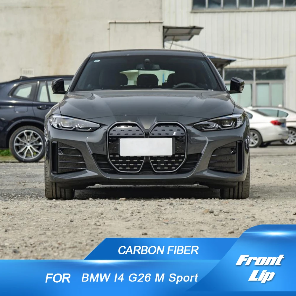 

3PCS Front Bumper Lip Spoiler For BMW 4 Series I4 G26 M Sport Gran Coupe 2021-2023 Carbon Fiber Front Lip Splitters Chin Guard