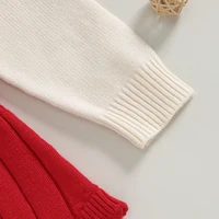 MISOWMNJOY Cute Baby Girls Knitted Romper Winter Newborn Sweater Bodysuit Princess Long Sleeve Jumpsuits Infant Clothes Knitwear 5