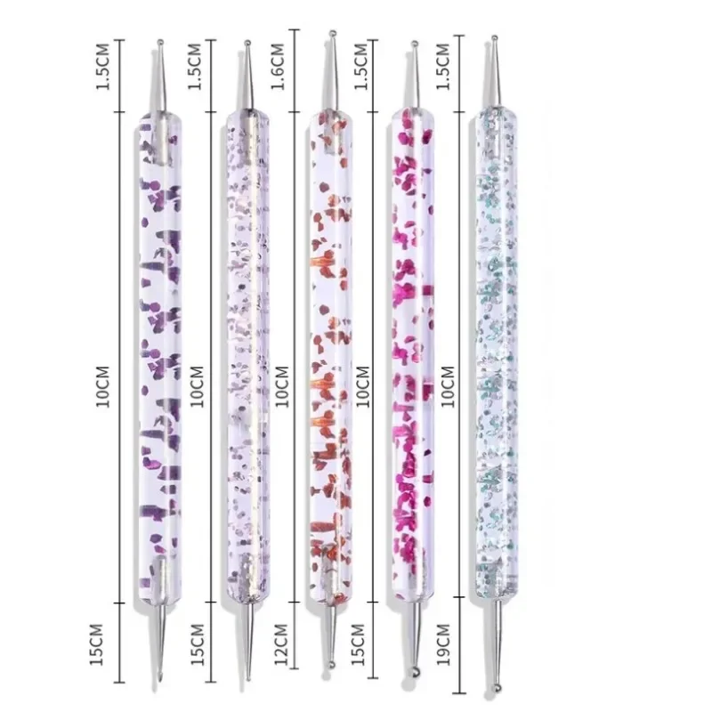 5/20Pcs Nail Art Brush Design Tip Painting Drawing Carving Dotting Pen Professional Nail Brushes Set Nail Art Manicure Tools New 5