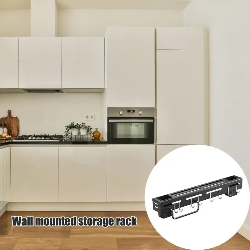Wall Hanger For Knives Chopsticks Holder Multifunctional No Punch With Hooks Knives Rack For Storing Chopsticks Scissors
