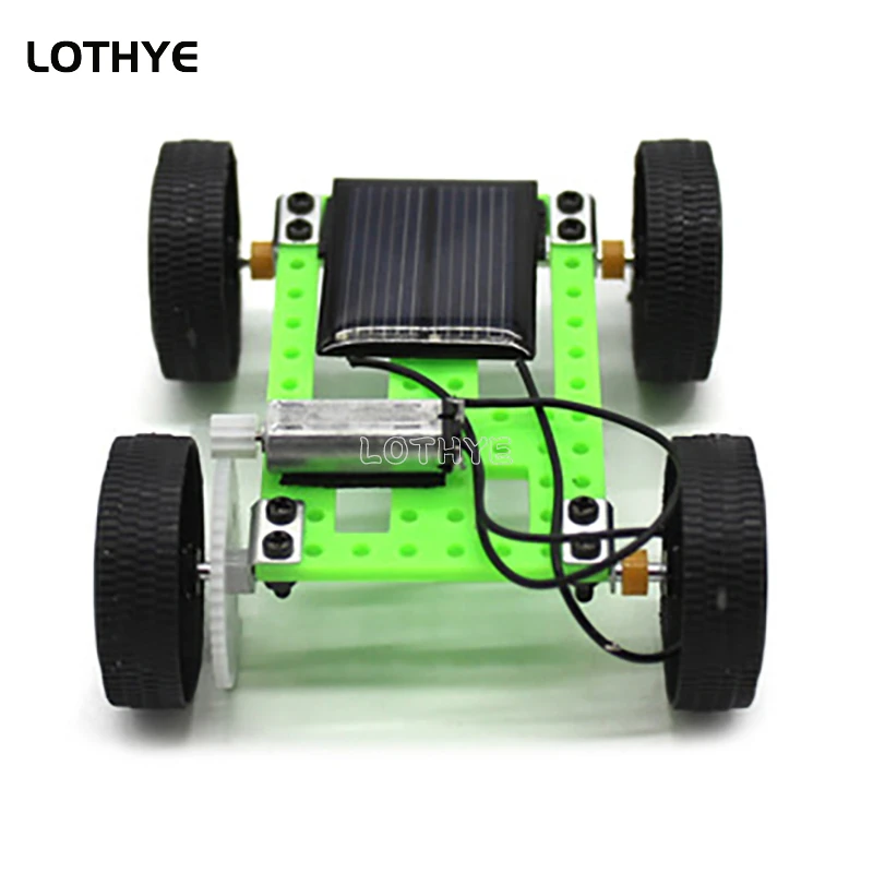 Solar Car Kit Mini DIY Solar Toy Car Powered Car Kit Children's Educational Gadgets Hobby Fun Children's Toy Robot Kit Gift
