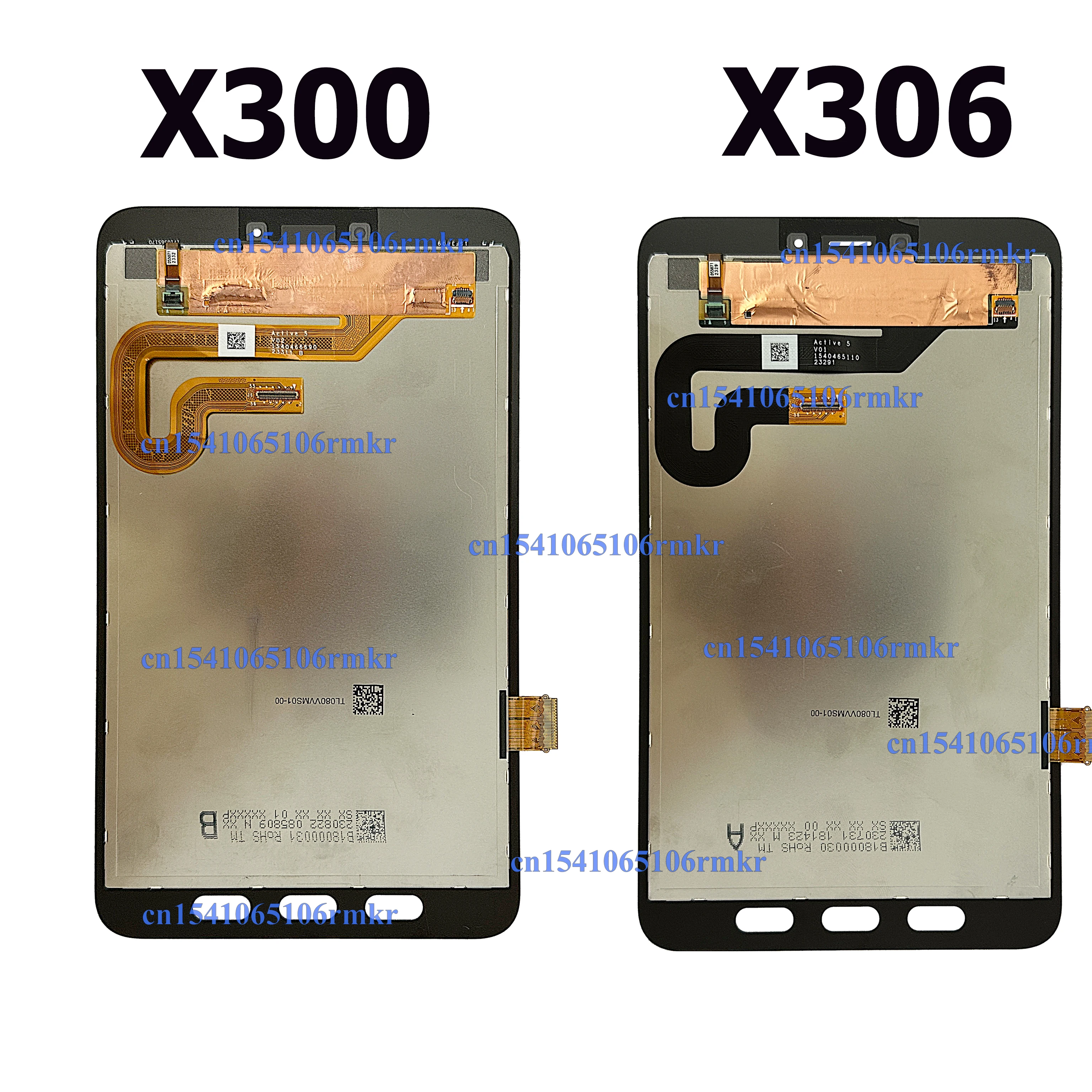 8" Tablet LCD Screen Replacement For Tab Active 5 SM-X300 SM-X306 X300 SM-X306B LCD Display Touch Digitizer Assembly Repair