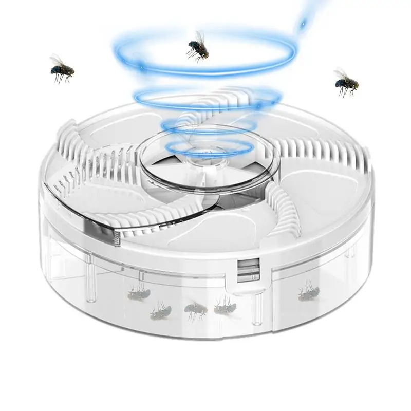 Automatic Fly Trap Indoor Automatic Rotation USB Rechargeable Fly Repellents Tools Rotating Traps Fly Reject Control Catcher
