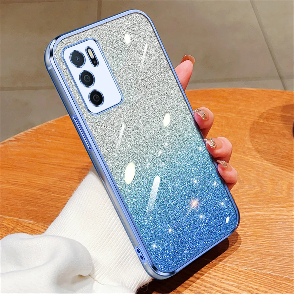 Shimmering Gradient Glitter Clear Soft Silicone Phone Case