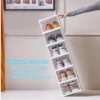 3/6 Layers Foldable Shoes Storage Box Transparent Sneaker Shoes Box Stackable Dustproof Cabinet Shoe Organizers Rack Shelf 4