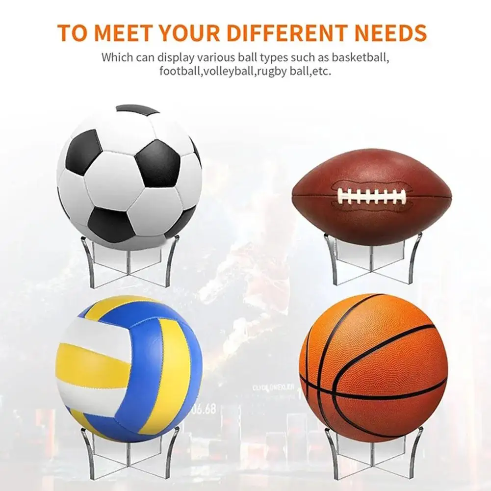 1pc Acrylic Ball Stand Portable Display Accessories Rugby Bowling Display Holder For Football Soccer Basketball Accessories