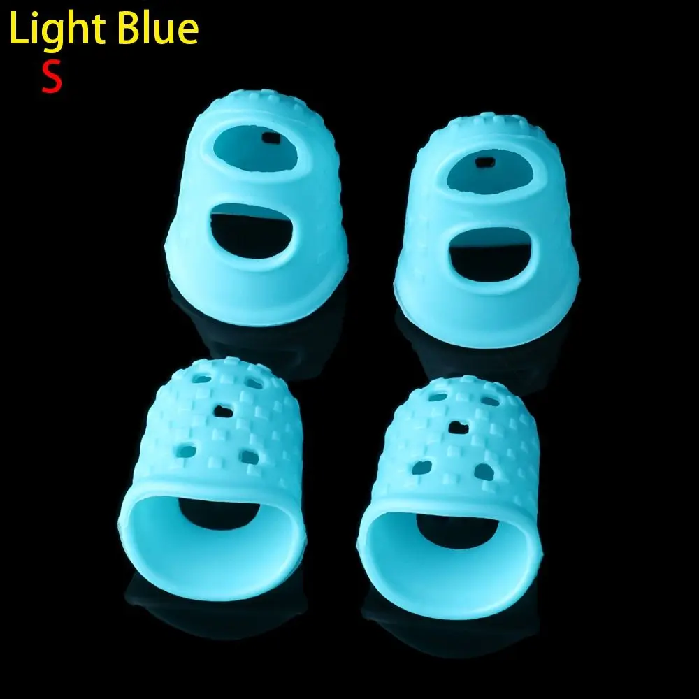 Set of 4 Silicone Finger Guards in Assorted Colors - Fingertip Protectors for String Instrument Playing